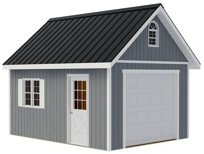 Best Barns Glenwood 12x20 Wood Storage Garage Kit