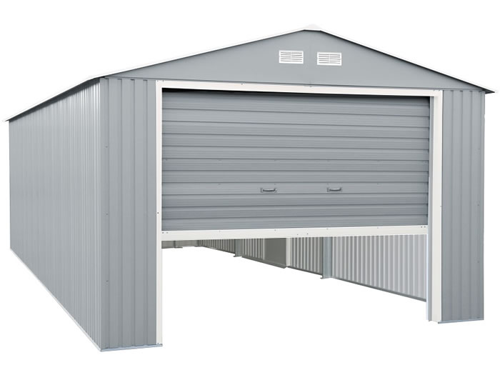 DuraMax 12x20 Light Gray Metal Storage Garage Kit
