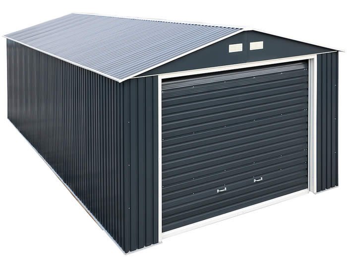 DuraMax 12x32 Gray Metal Storage Garage Building Kit