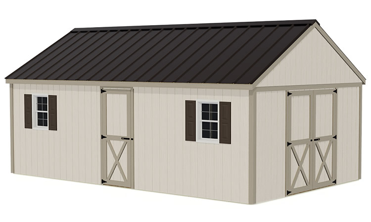 Easton 16x12 Wood Storage Shed Kit - ALL Pre-Cut