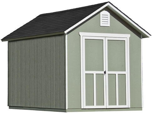 Handy Home Meridian 8x10 Wood Storage Shed Kit