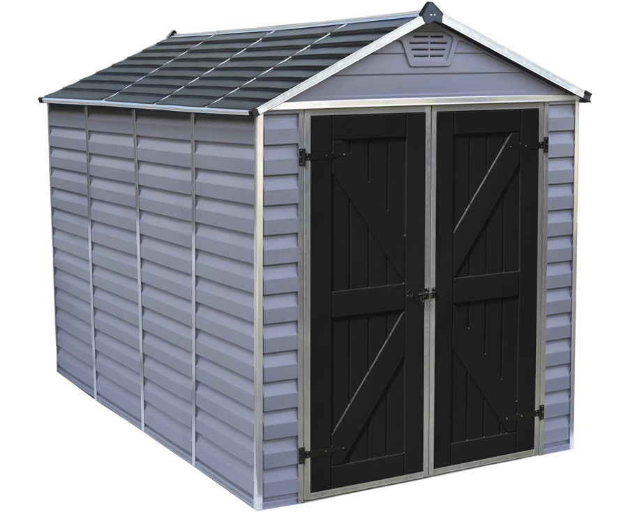 Palram 6x10 Skylight Storage Shed Kit - Gray