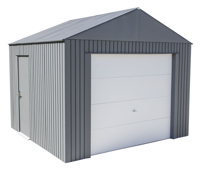 Sojag 12x10 Everest Steel Storage Garage Kit - Charcoal