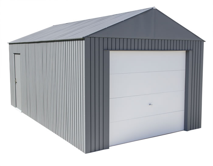 Sojag 12x20 Everest Steel Storage Garage Kit - Charcoal