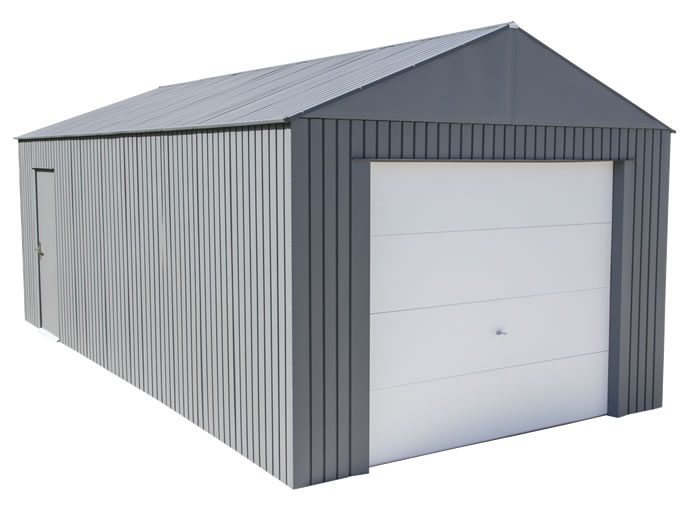 Sojag 12x25 Everest Steel Storage Garage Kit - Charcoal
