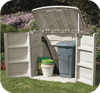 Suncast 5x3 Horizontal Resin Plastic Storage Shed w/ Floor