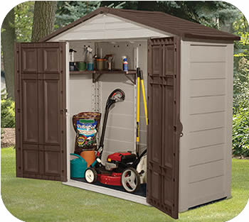Outdoor Lawn Mower Storage Shed