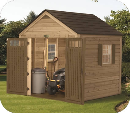 Suncast 8x8 American Hybrid Wood and Resin Shed Kit