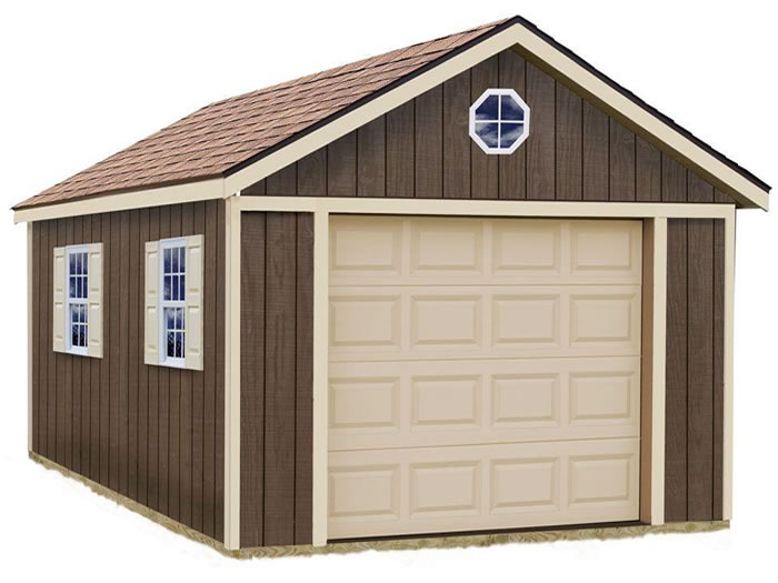Sierra 12x16 Wood Storage Garage Shed Kit - ALL Pre-Cut