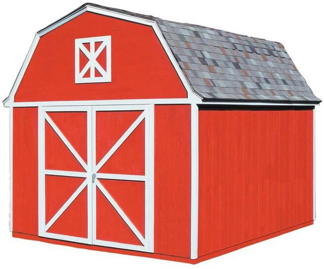 Handy Home Berkley 10x10 Wood Storage Shed w/ Floor
