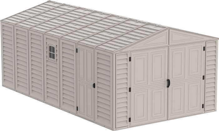 DuraMax Sheds Vinyl Garage 10x18 w/ Foundation Kit DuraMax Sheds Vinyl Garage 10x18 w/ Foundation Kit