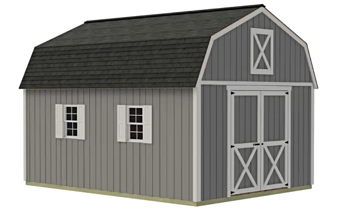 Handcrafted Homestead 12x16 Pre-Cut Barn Kit Centered Gable Door Handcrafted Homestead 12x16 Pre-Cut Barn Kit Centered Gable Door