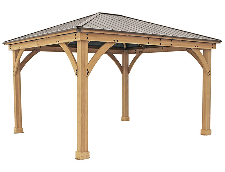 Yardistry Meridian 12x14 Cedar Wood Gazebo Kit Yardistry Meridian 12x14 Cedar Wood Gazebo Kit