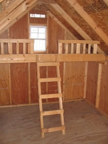 Cape Cod 8x12 Wood Playhouse Kit w/ Floor, Loft &amp; Loft 