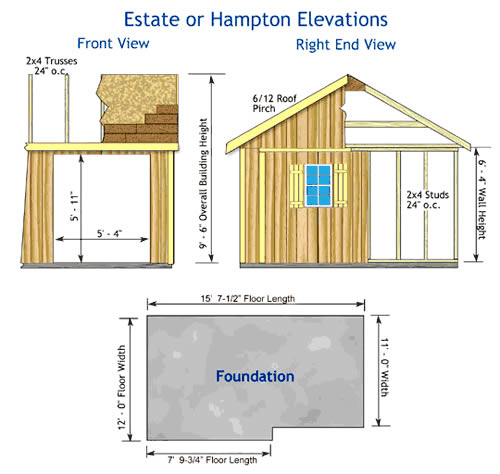 Hampton Storage Shed Dimensions