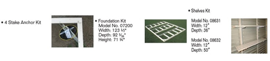 Optional Shed Accessories