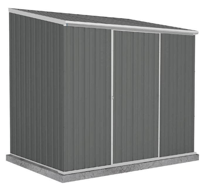 Absco EZI Slider 7x5 Metal Storage Shed - Woodland Gray