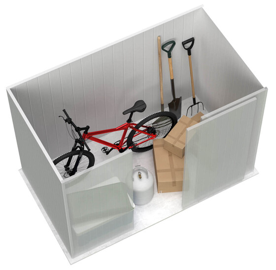 Absco EZI Slider 7x5 Shed Top Down View.