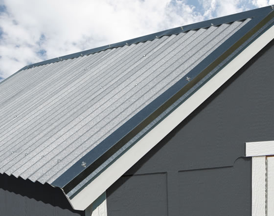 Galvanized metal roof system included!