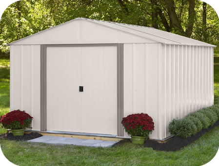 vinyl sheds - pvc & coated steel storage shed kits