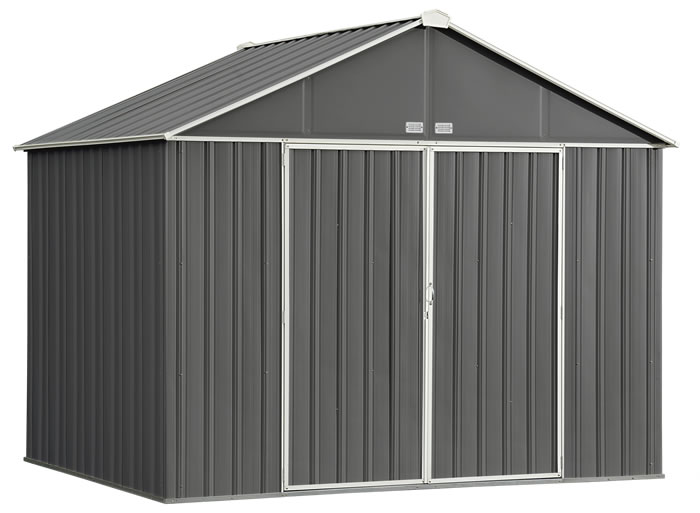 Arrow 10x8 Ezee Storage Shed Kit - Charcoal & Cream