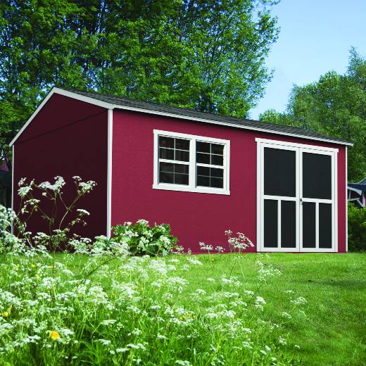 Made of solid 2x4 stud and rafter construction this shed can withstands high winds and heavy snow loads (if anchored properly).