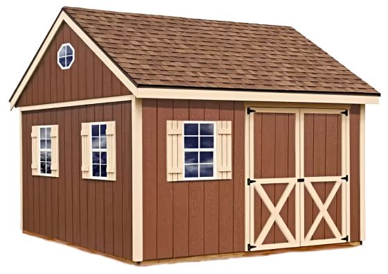 Introducing the Backyard Basecamp 12x12 Shed Kit with Eave-Side Barn Doors - an all pre-cut, durable, DIY-friendly solution.
