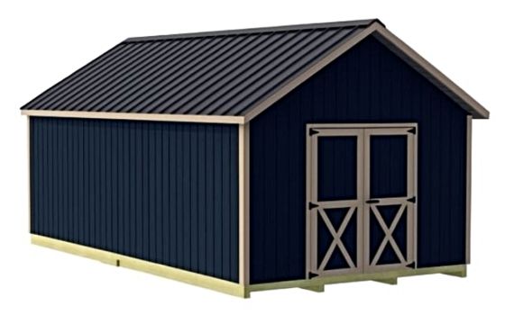Introducing the Backyard Basecamp 12x12 Shed Kit with Centered Gable Door - a premium, all pre-cut solution designed for flexible, high-quality DIY building.