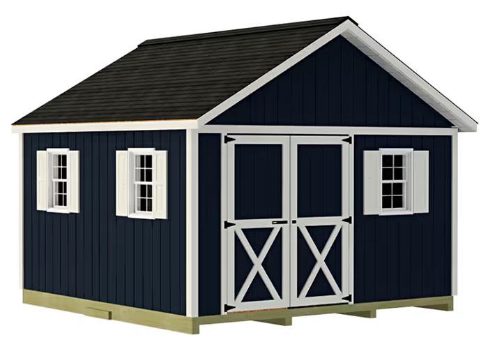 Backyard Basecamp 12x12 ALL Pre-Cut Shed Kit Offset Gable Door