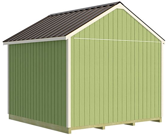 Take a look at the back view of the completed shed design.
