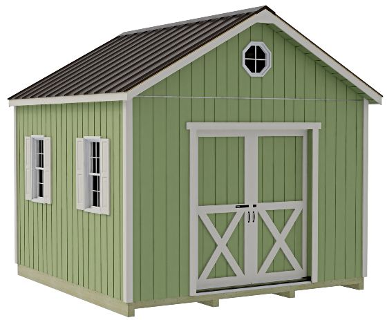 The Backyard Basecamp Series gives you a solid foundation and the freedom to build and customize your shed your way. See a sample exterior of the fully built shed.
