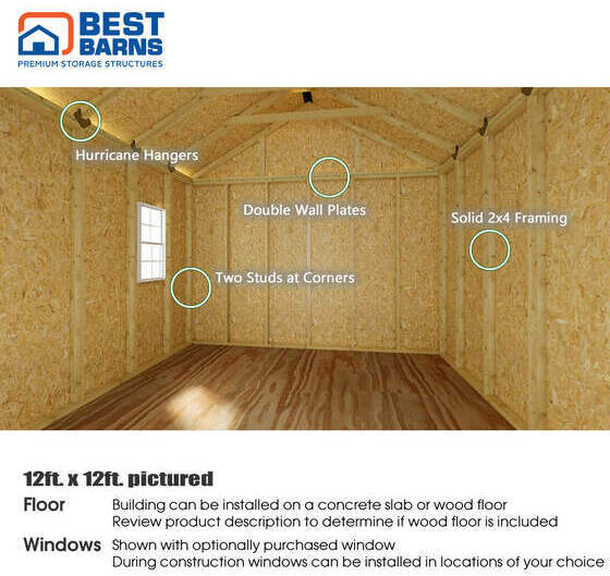 Featuring Double Wall Plates, solid 2x4 framing, 2 studs corner and hurricane hangers