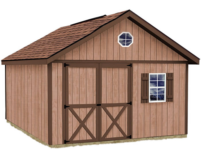 Brandon 12x16 Wood Backyard Storage Shed Kit