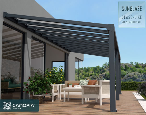 Palram Stockholm 11x27 Aluminum Patio Cover Kit Assembled Palram Stockholm 11x27 Aluminum Patio Cover Kit Assembled