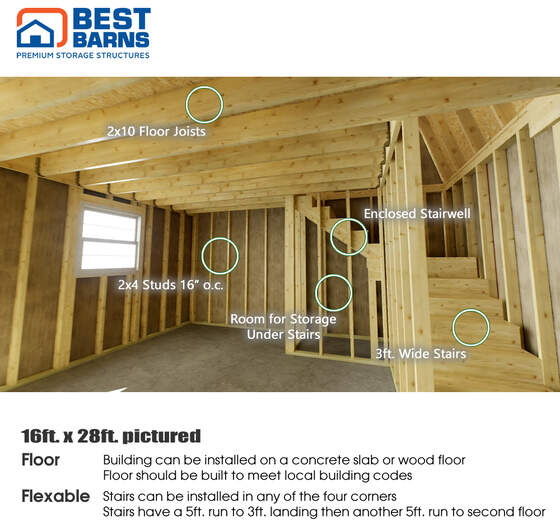 Crafted Colossal Wood Shed with Man Door and Dormers