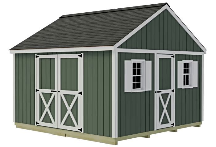 Crafter's Connection 12x16 Pre-Cut Shed- Centered Barn & Walk-In