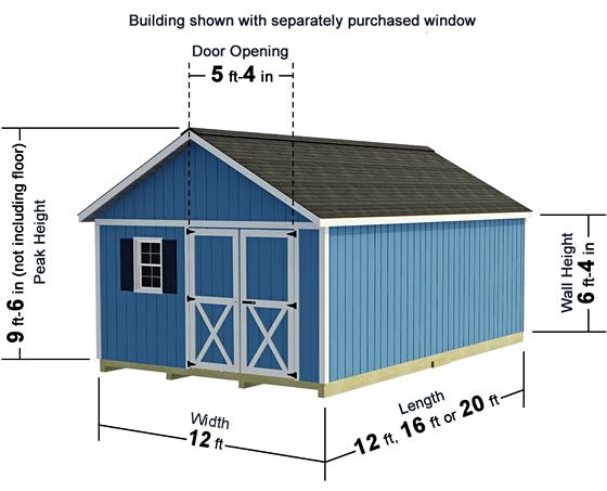 Crafter's Connection Storage Shed Kit Measurements Diagram