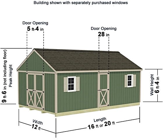 Crafter's Connection Storage Shed Kit Measurements Diagram
