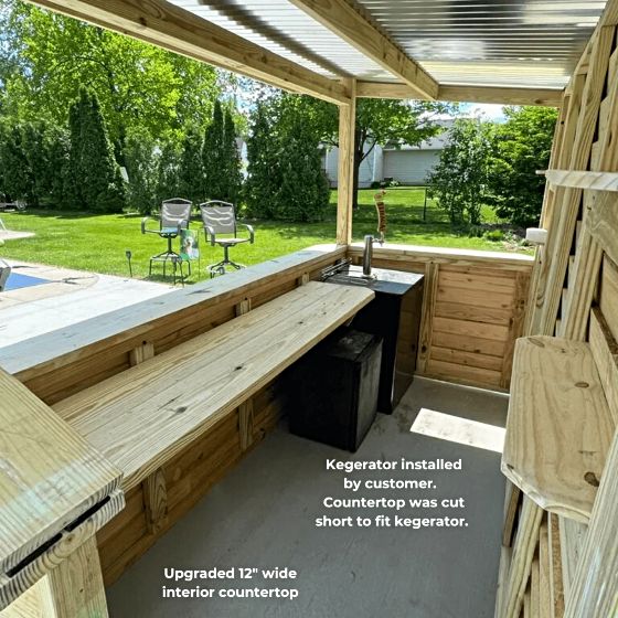 Ample Prep Space: Easily fits extra interior countertops for drink prep and glassware storage.