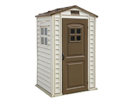 DuraMax 4x3 Shelter Pro Vinyl Storage Shed Kit w/ Floor