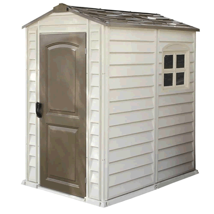 ... Sheds StorePro 4'W x 6'D Vinyl Storage Shed with 1 Window &amp; Vinyl