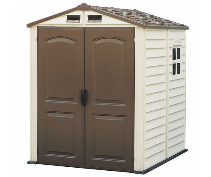 DuraMax Sheds StoreMate 6'W x6'D Vinyl Storage Shed Kit with Vinyl ...