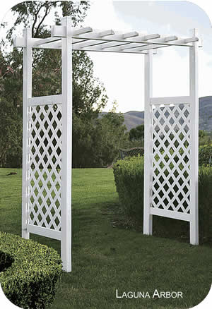 DuraMax Laguna Lattice Vinyl Garden Arbor DuraMax Laguna Lattice Vinyl Garden Arbor