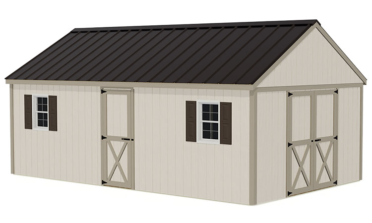 Easton 16x12 Outdoor Wood Storage Shed Kit