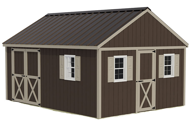 Fairview 12x12 Wood Storage Shed Kit - ALL Pre-Cut