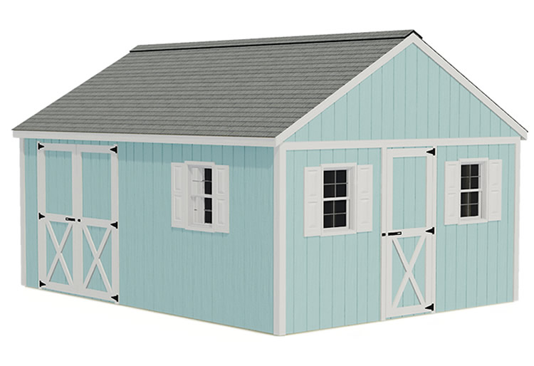 Fairview 12x16 Wood Storage Shed Kit - ALL Pre-Cut