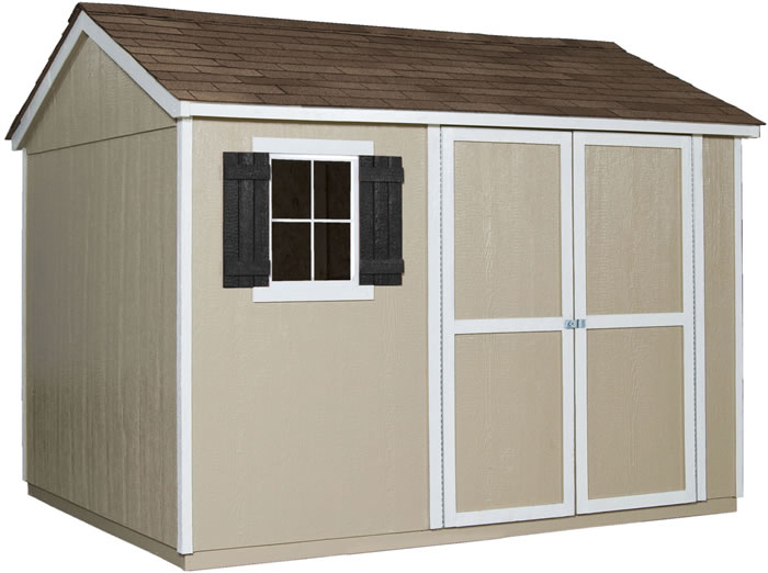  10'W x 8'D x 8'H Wood Storage Shed Kit w/ Floor (model 18242-6