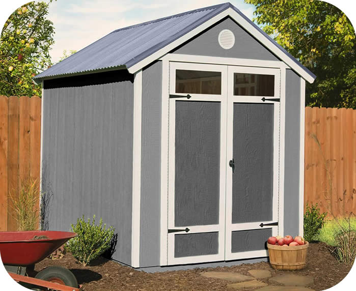 Handy Home Gable 6x8 Shed w/ Metal Roof & Floor
