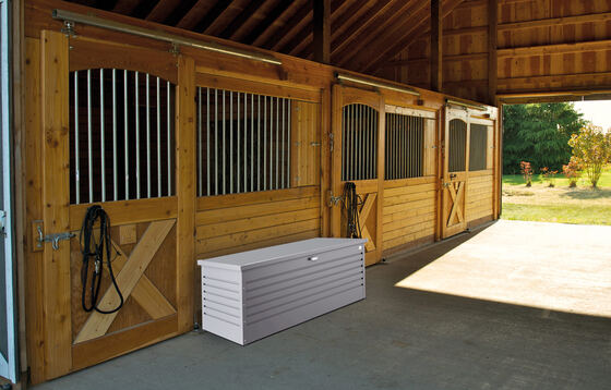Ideal for barn deck storage, this box keeps tools and outdoor essentials dry and organized storage!