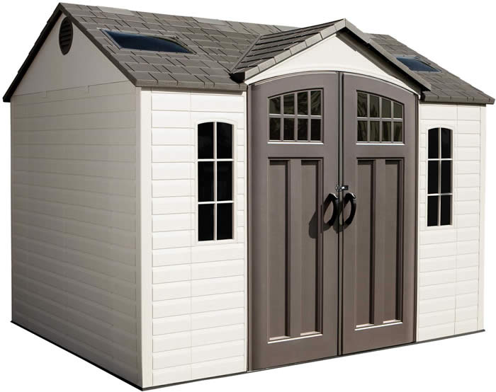 Lifetime 10x8 Side Entry Plastic Storage Shed with Floor (60095)